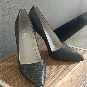 Alice + Olivia Silver High Heeled Pumps